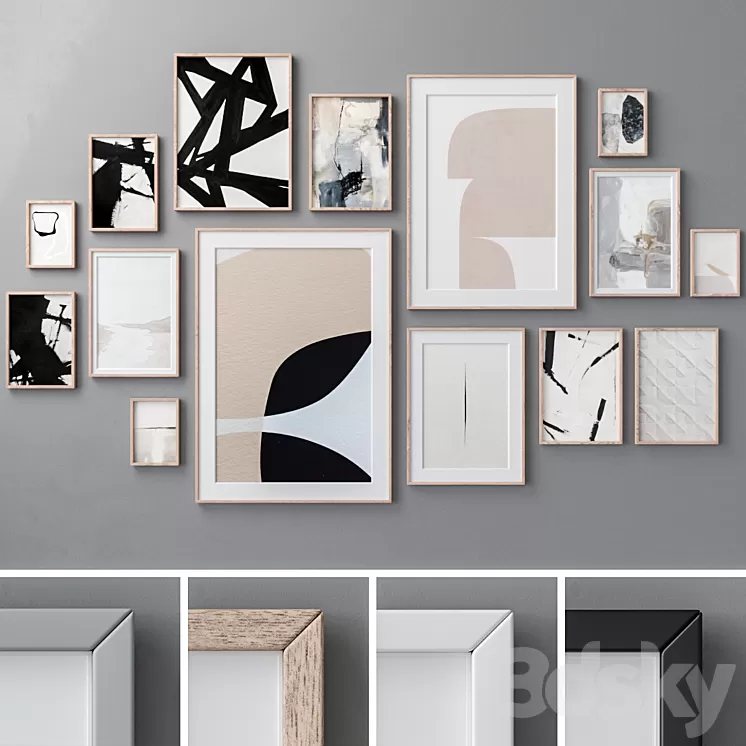 Set of large wall paintings 1498 3D Model