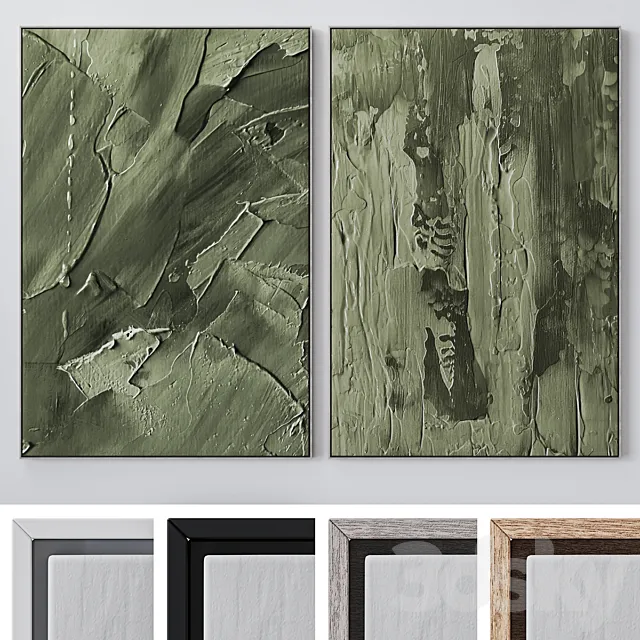 Set of large wall paintings 1836 3D Model