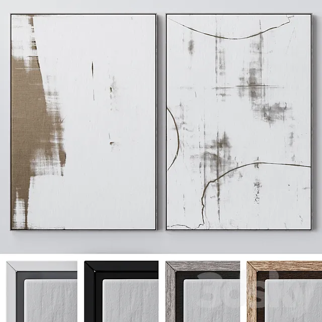 Set of large wall paintings 1986 3D Model