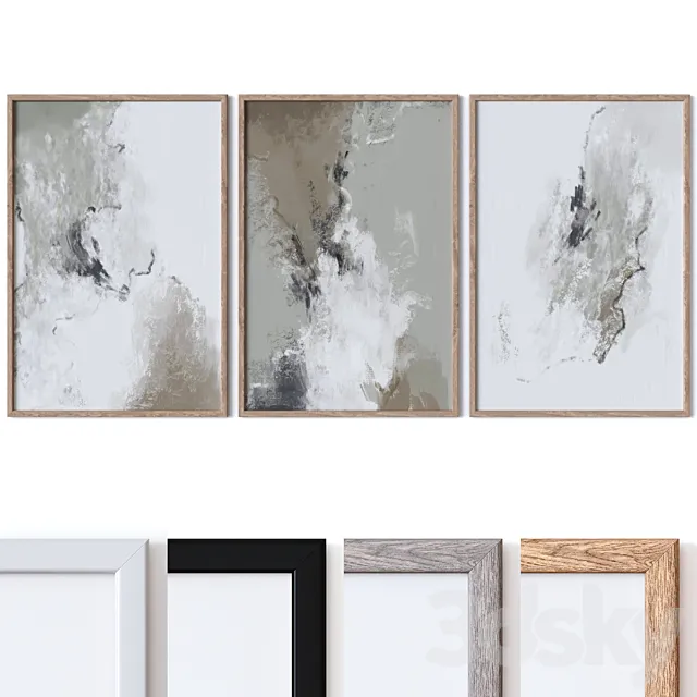 Set of large wall paintings 2439 Free Download