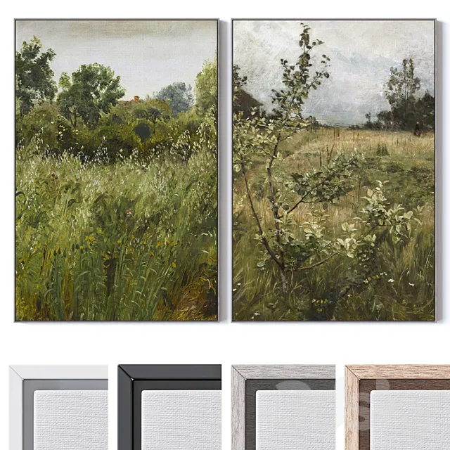 Set of large wall paintings 3201 Free Download