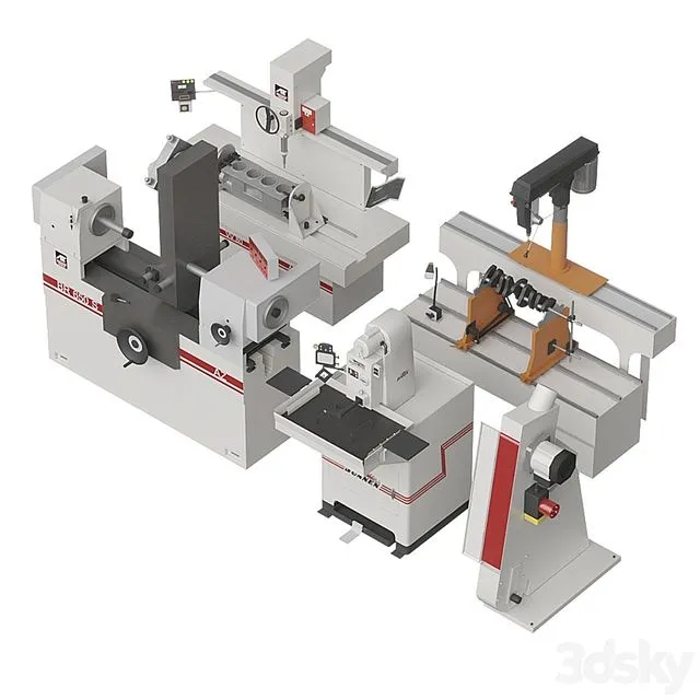 Set of machines 3D Model