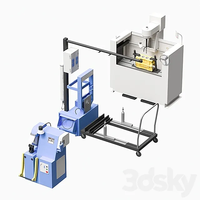 Set of machines 3DModel