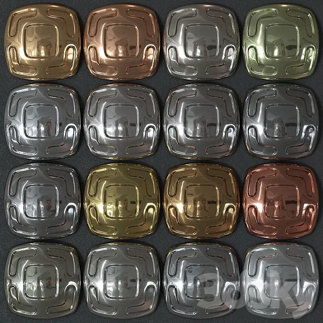 Set of materials "Metal" 3D Model