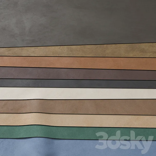 Set of materials "Suede" 3D Model