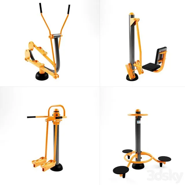 Set of outdoor simulators InterAtletika 3D Model