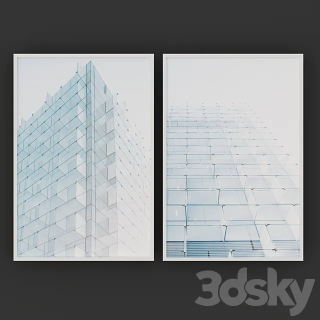 Set of painting 16 | Blue 3D Model