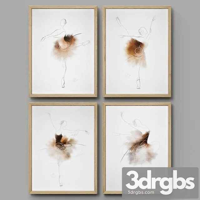 Set of Paintings 30 3D Model Free