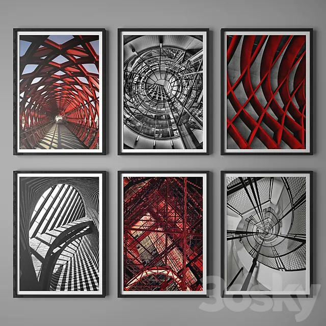 Set of paintings 48 3D Model