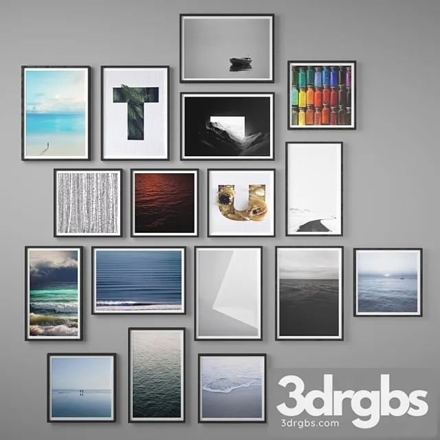 Set of paintings 57 3D Model Download