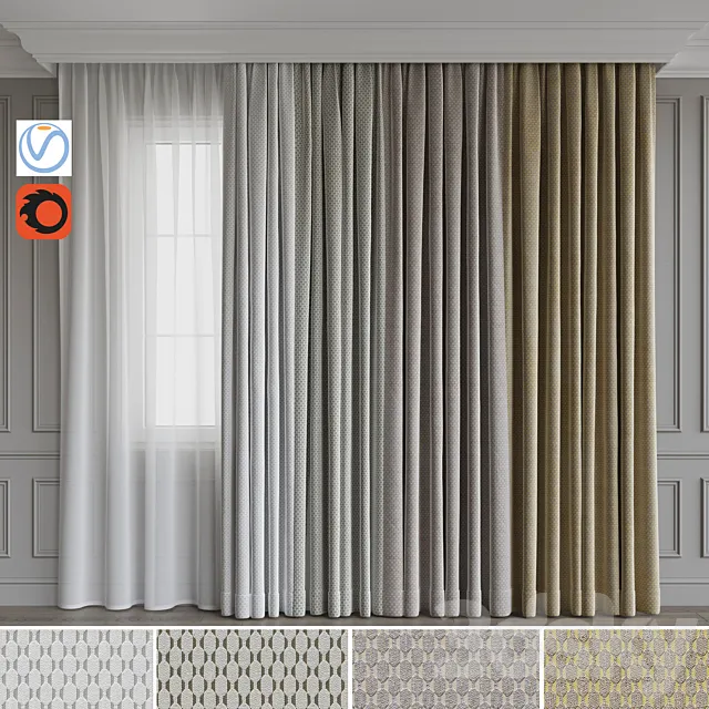 Set of portieres 23 3D Model