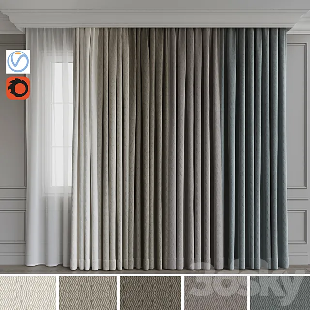 Set of portieres 25 3D Model