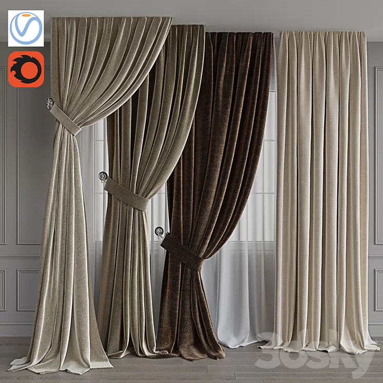 Set of portieres 39. Beige gamma