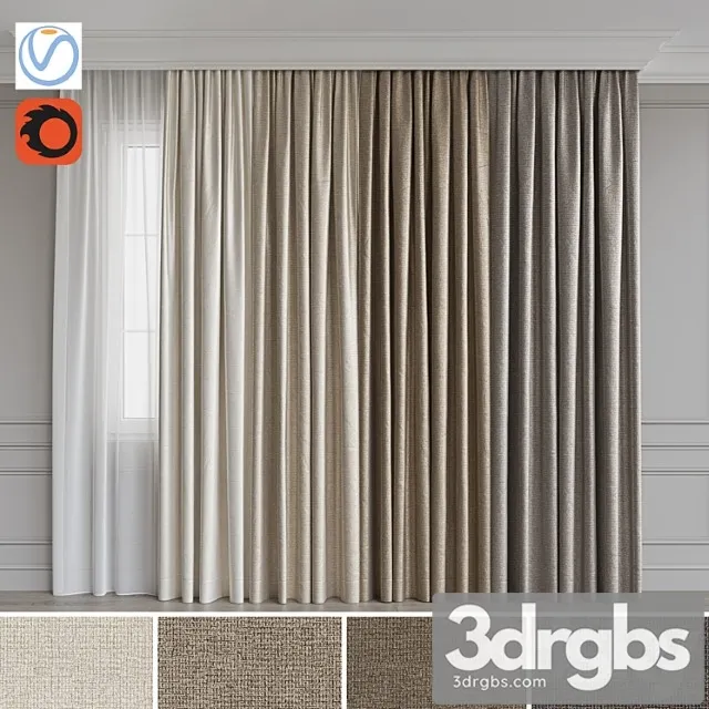 Set of portieres 45 3D Model Free