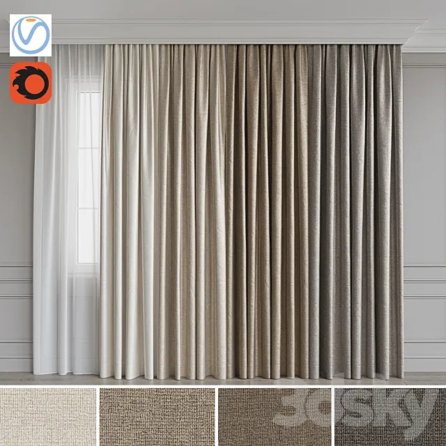 Set of portieres 45 3DModel