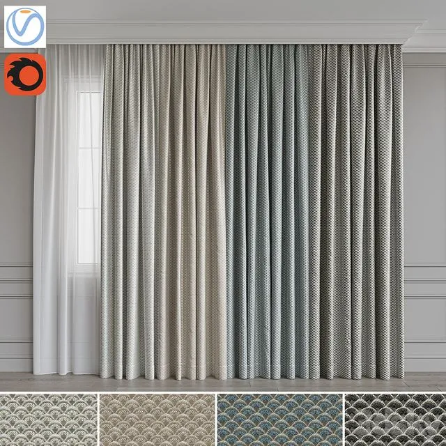 Set of portieres 47 3D Model