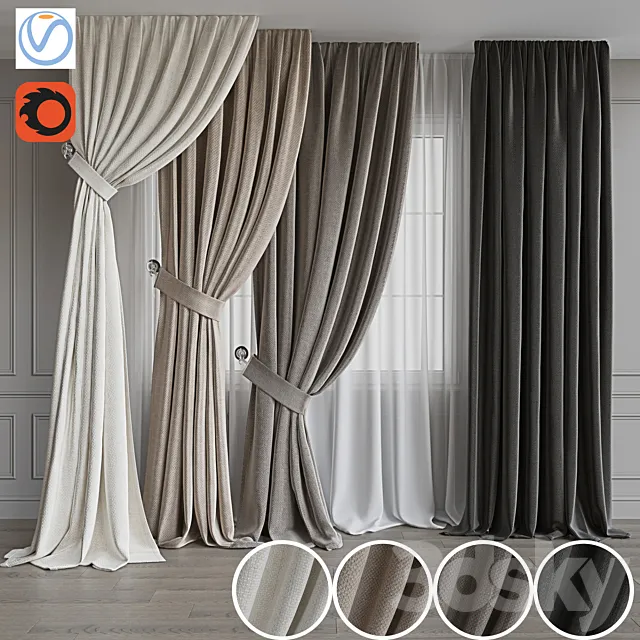 Set of portieres 53 3DModel