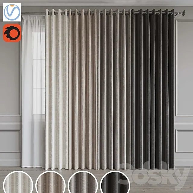 Set of portieres 55 3DModel