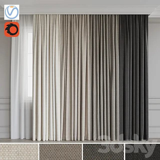 Set of portieres 56 3DModel
