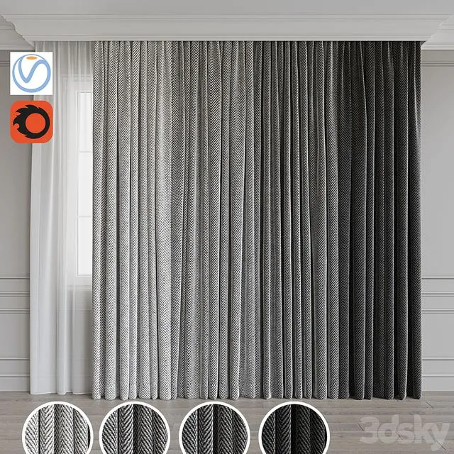 Set of portieres 60 3D Model