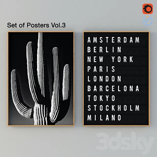 Set Of Posters Vol.3 3D Model