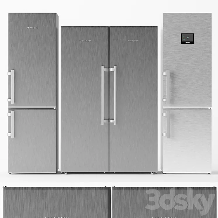 Set of refrigerators Liebherr 3D Model