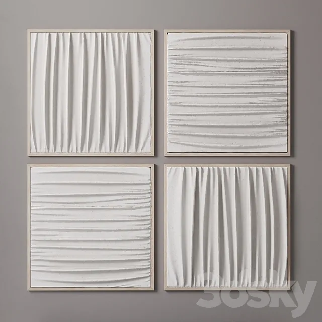Set of relief paintings 3D Model