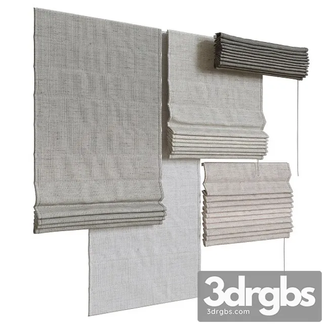 Set of Roman Curtains 3D Model Free