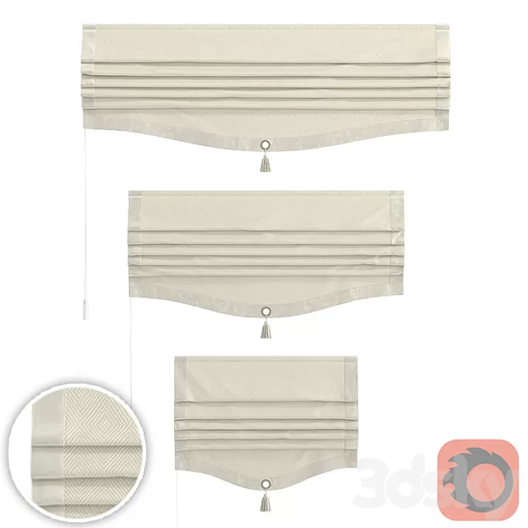 Set of Roman curtains ARISSA (INMA) 3D Model