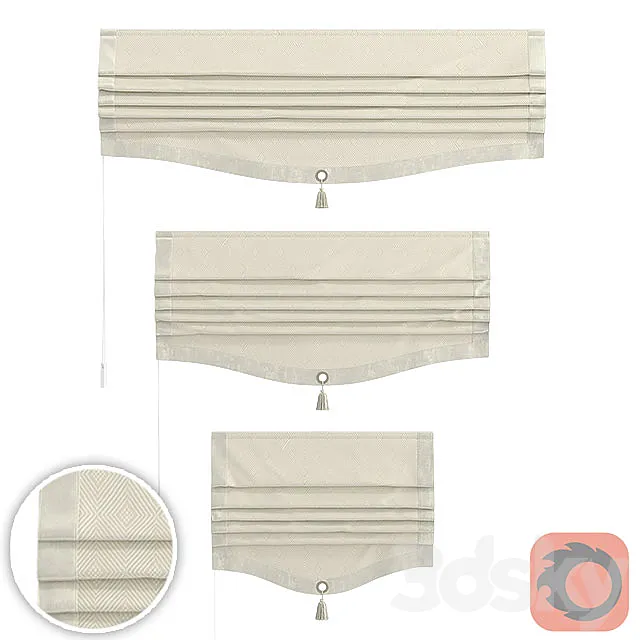 Set of Roman curtains ARISSA (INMA) 3DModel