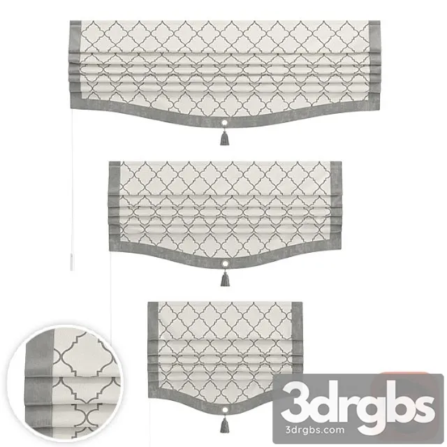 Set of Roman Curtains Arissa Isla 3D Model Free
