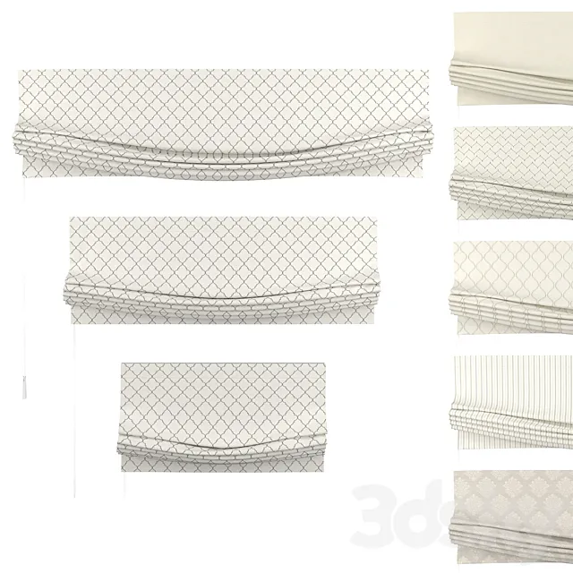 Set of Roman curtains GULL 3DModel