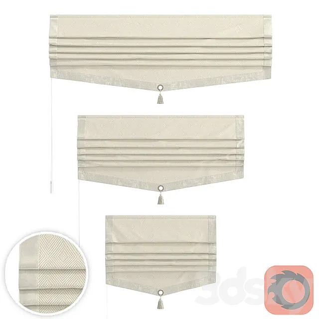 Set of Roman curtains MARIT (INMA) 3D Model