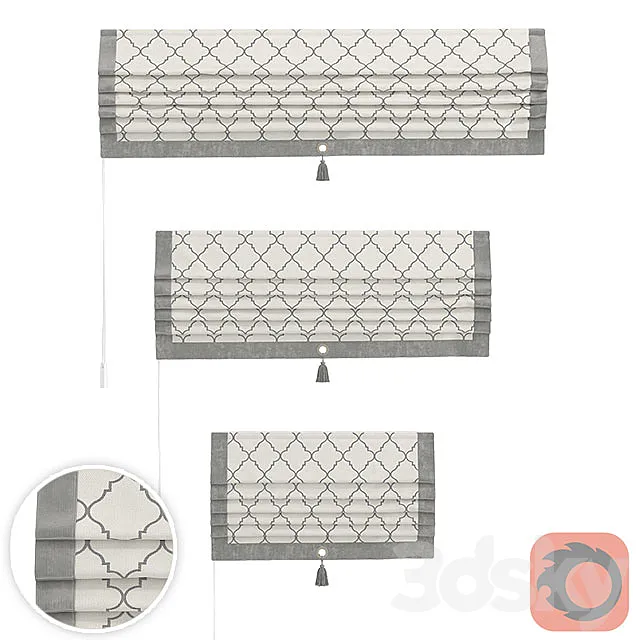 Set of Roman curtains TITOS (ISLA) 3D Model