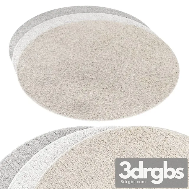 Set of Round Pile Carpets 1 Free Download