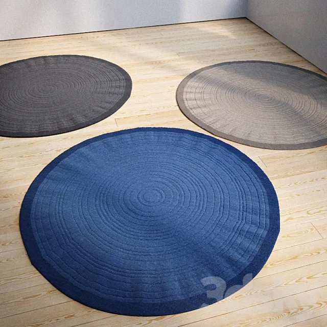 Set of round rugs 3DModel