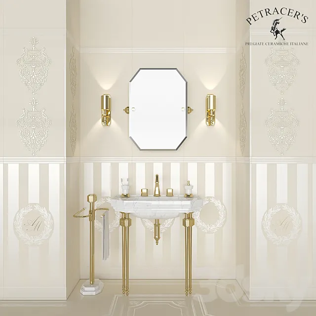 Set of sanitary ware and tiles Petracers Ad Personam # 4 3D Model