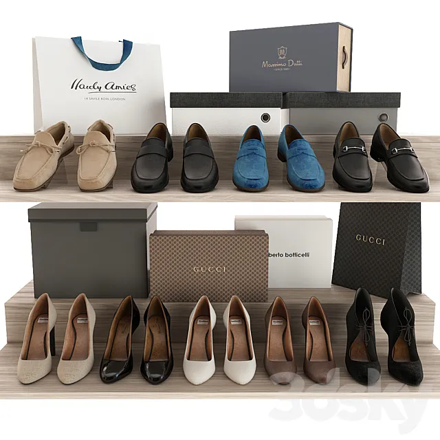 Set of shoes 3D Model