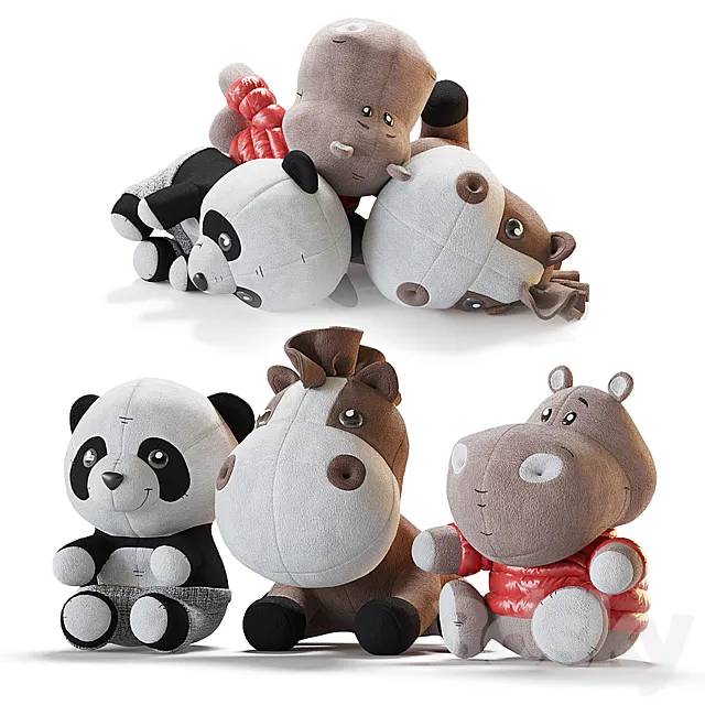 Set of soft toys 2 Free Download