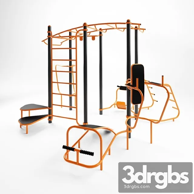 Set of sports complexes interatletika 3D Model Free