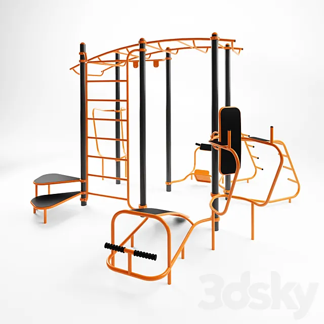 Set of sports complexes InterAtletika 3D Model