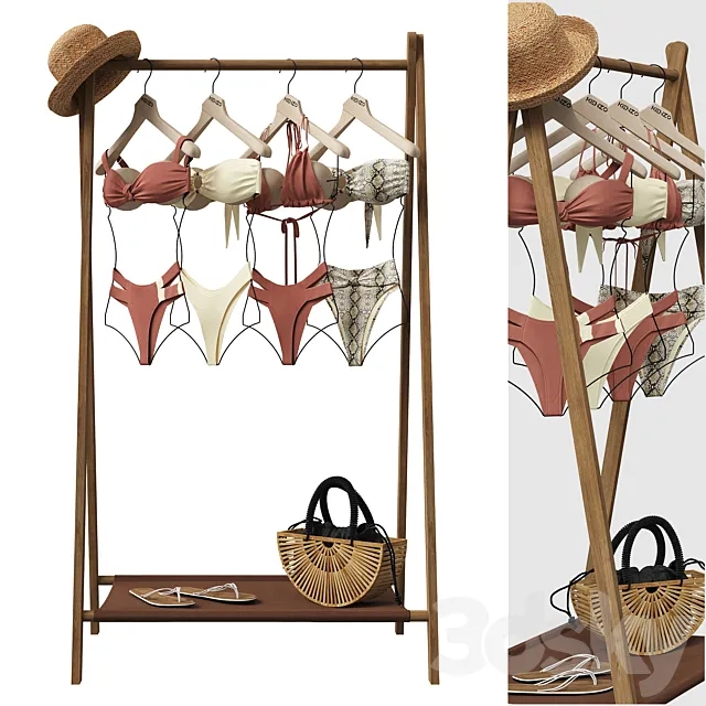 Set of swimwear and beach accessories for the store Free Download