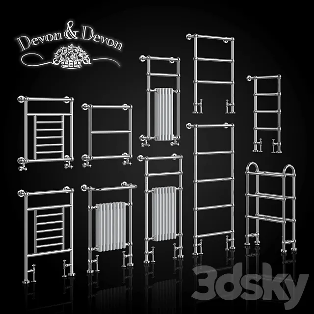 Set of towel warmers Devon Devon 3DModel