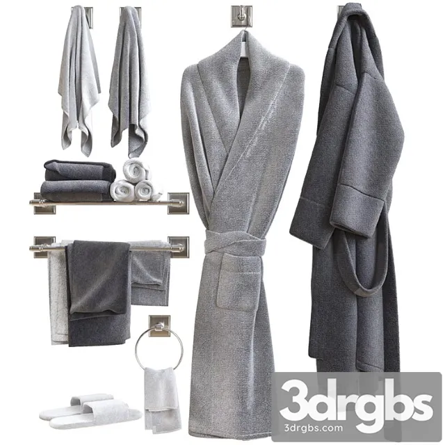 Set of Towels and Robes 2 3D Model Free