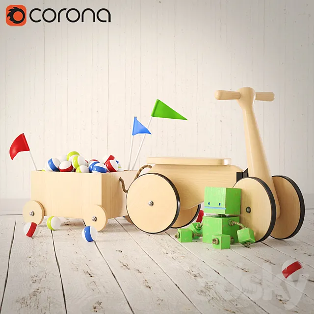 Set of toys 3D Model