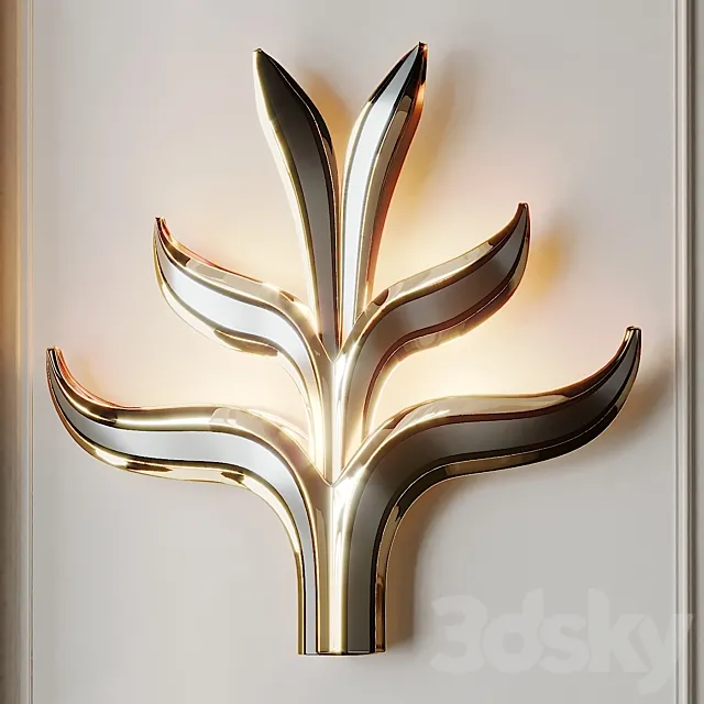 Set of Two Huge Brass by Richard Faure 3DModel