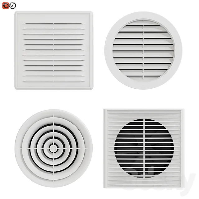 Set of ventilation grilles 3DModel