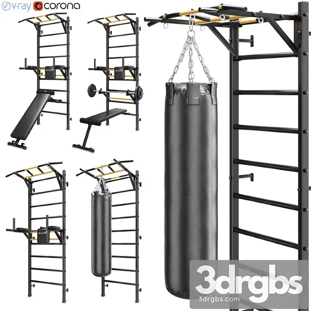 Set of Wall Bars Record 3D Model Free