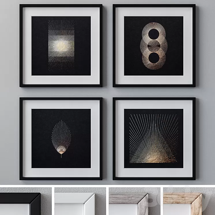 Set of wall paintings 1455 3D Model