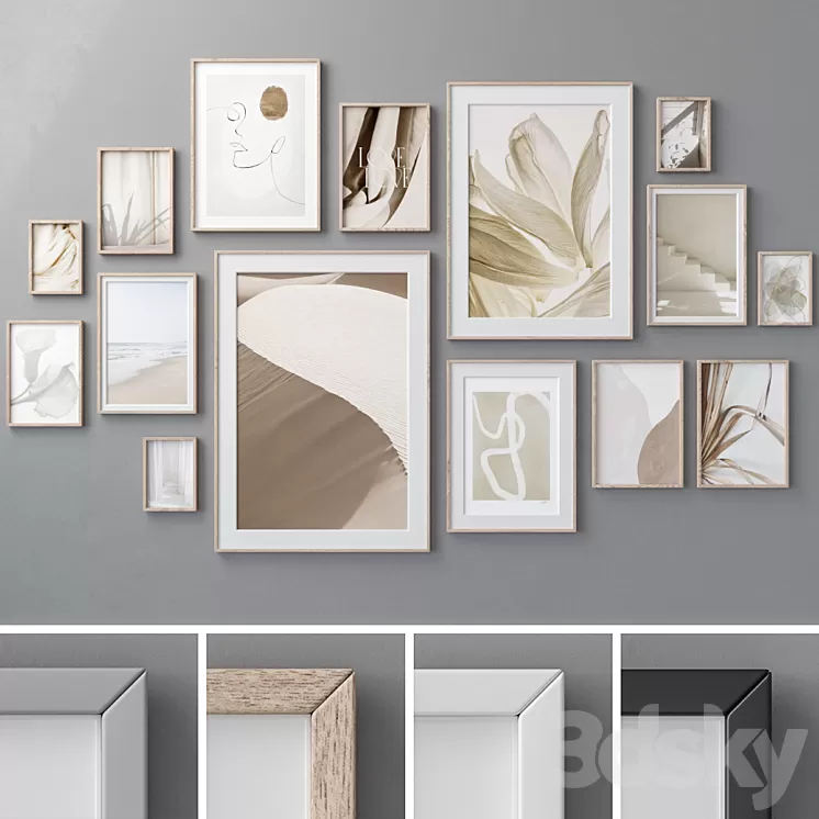 Set of wall paintings 1769 3D Model Free